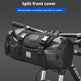 Adjustable Bicycle Saddle Bag – Roll-Top Handlebar Bag 3–7L, Black
