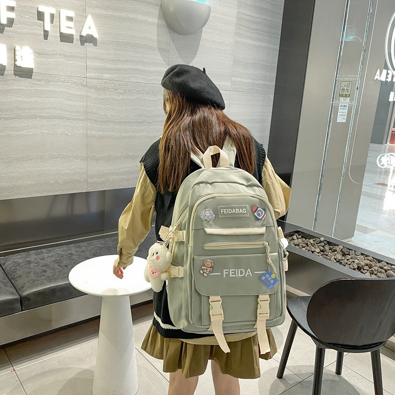 Elegant Mori Leisure Backpack Large Capacity Early High School Student Schoolbag EX-STOCK