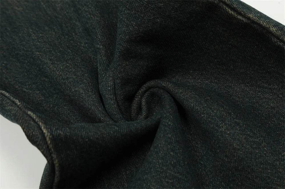 Washed Yellow Denim Bootcut Jeans Pants Men - EX-STOCK Canada