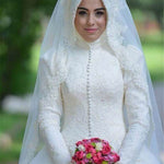Women's Lace Fashion Personality Muslim Wedding Dress - EX-STOCK Canada
