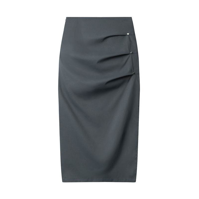 Retro Design Casual Temperament Side Slit long Pencil Skirt for work - EX-STOCK Canada
