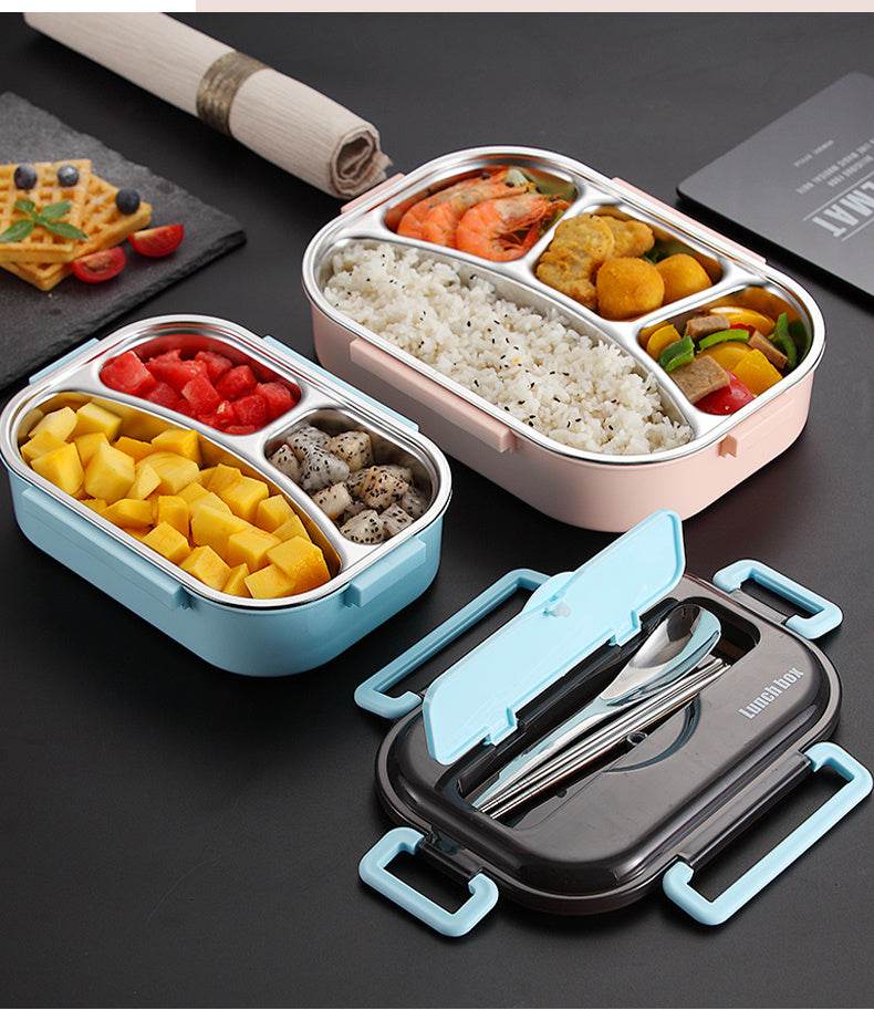 Stainless Steel Insulated Kids Bento Lunch Box with Cutlery - EX-STOCK Canada