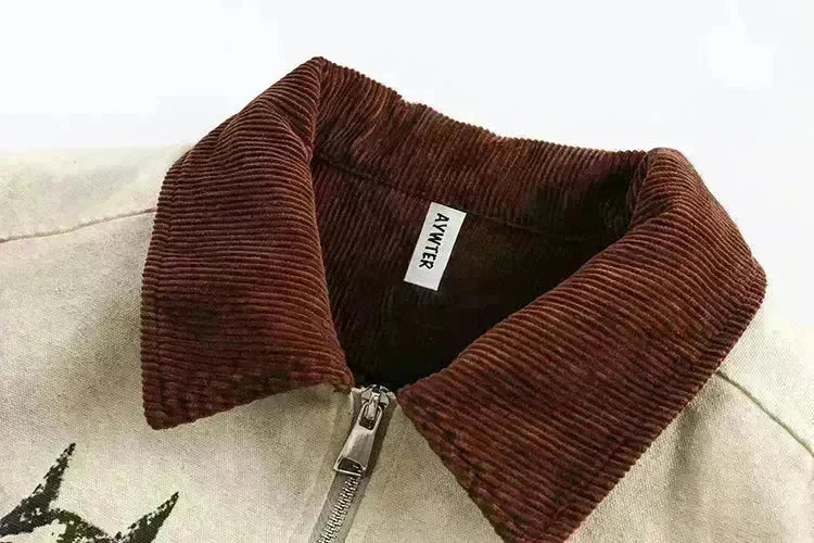 Casual men Retro Heavy Lapel Cotton padded jacket Hip pop street style - EX-STOCK CANADA