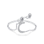 S925 Sterling Silver Niche Style Arabic Letters Pull-out Chain All-match Stackable EX-STOCK Canada 