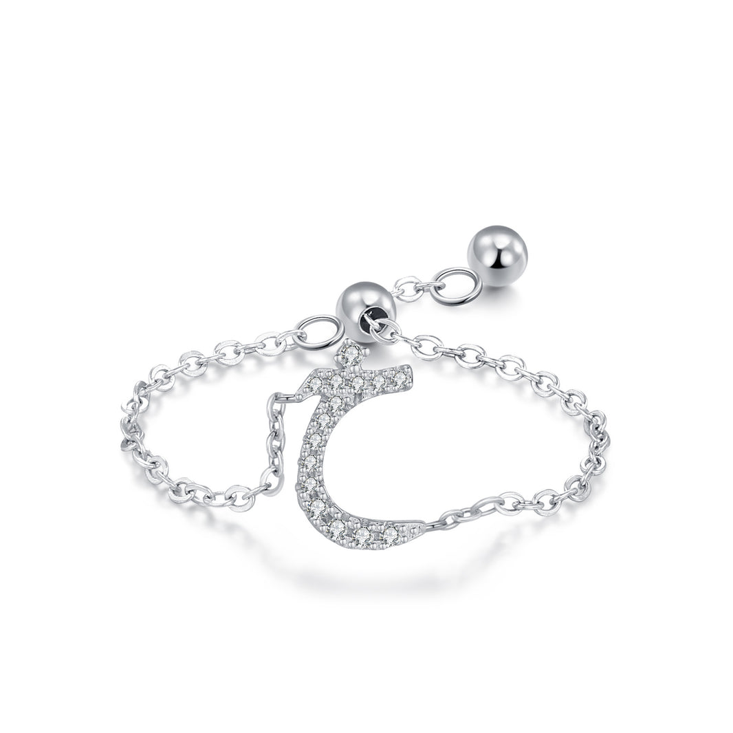 S925 Sterling Silver Niche Style Arabic Letters Pull-out Chain All-match Stackable EX-STOCK Canada 