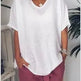 Spring Summer Loose Short Sleeves cotton linen blouse top Women Summer Tops - EX-STOCK CANADA