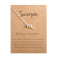 12 Zodiac Sign Necklaces With Gift Card Constellations Pendant Necklace Jewelry - EX-STOCK CANADA