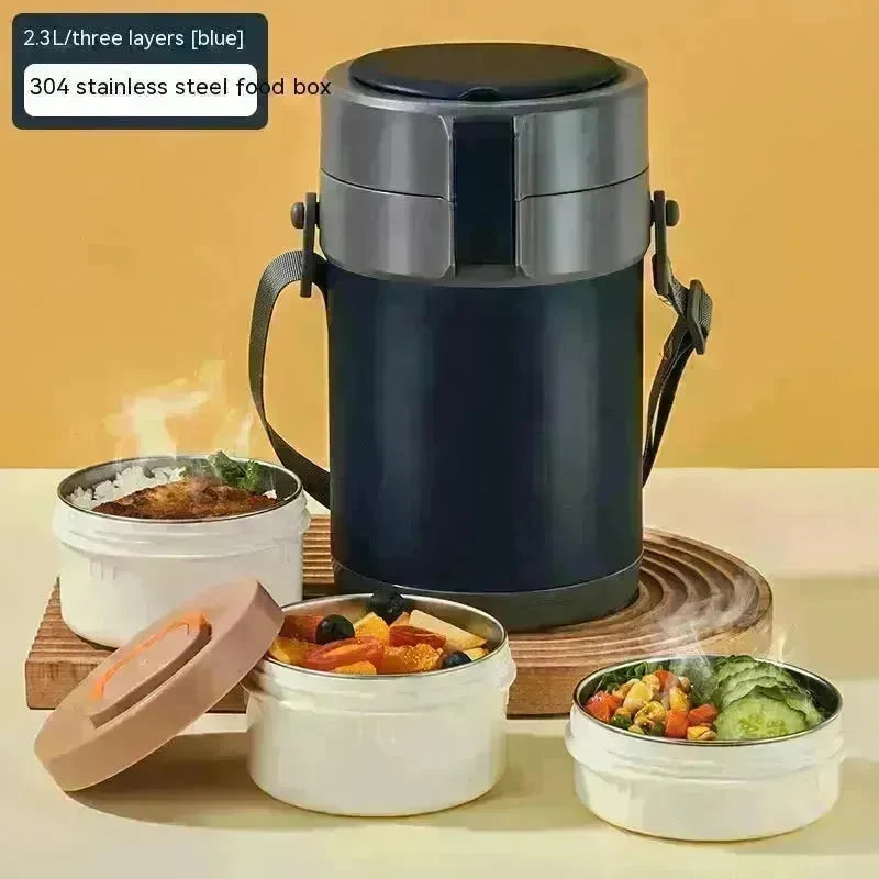 304 Stainless Steel Large Capacity Vacuum Thermal Insulated Lunch Box - EX-STOCK CANADA