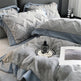 A Four Piece Set Of Rabbit Hair And Milk Velvet Duvet Cover On A Baby Plush Bed EX-STOCK Canada 