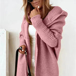 Oversized Head cover Knitted Long Kimono Cashmere Cardigan for Women - EX-STOCK Canada