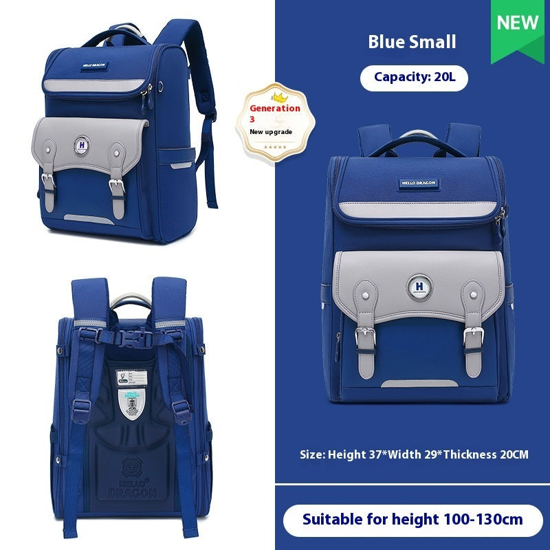 Primary School Students Grade One Two Three To Six Children Burden Relief Spine Protection Super Lightweight Backpack EX-STOCK