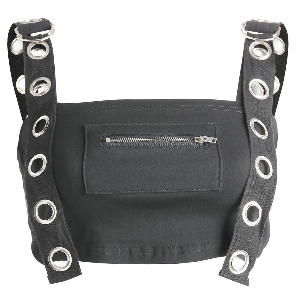 Summer Spring Black Tank Top Women Sleeveless Cropped Tops Hollow Bustier Top Streetwear - EX-STOCK Canada