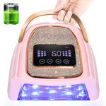 Rechargeable UV LED Nail Lamp, Cordless Nail Lamp For Gel Polish, UV Nail Lamp With 4 Timer Setting And Handle, Professional Nail UV Light For Gel Nails With 30 Beads For Salon And Home EX-STOCK Canada 