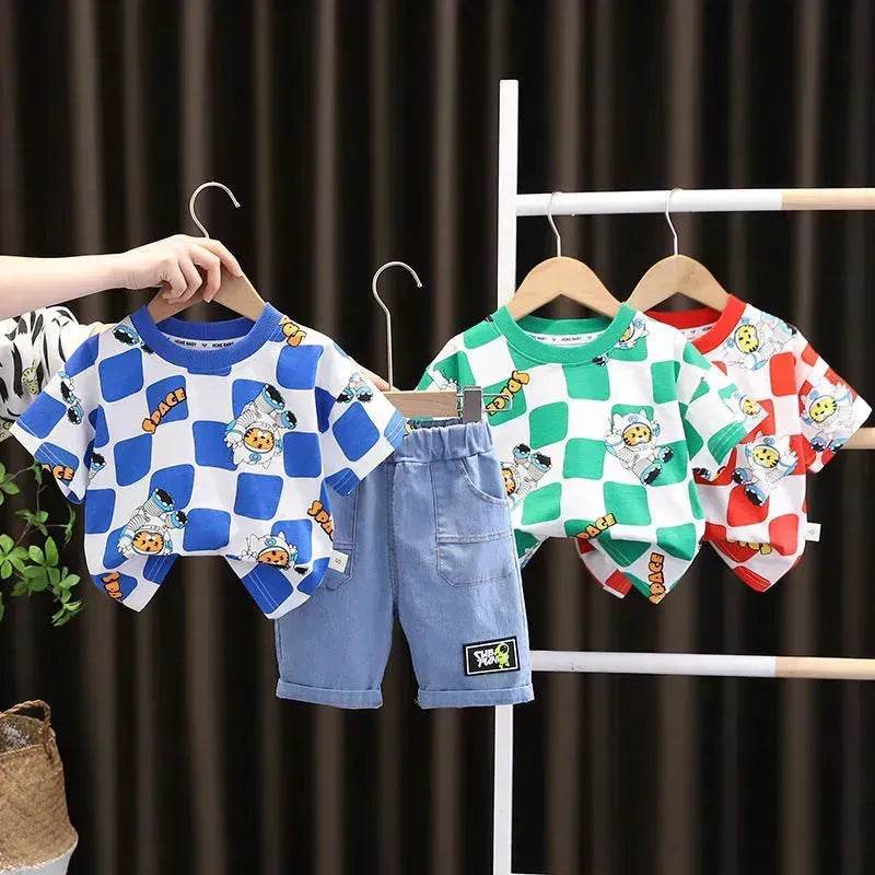 Fashion Personality Short Sleeve Boys Summer Suit - EX-STOCK Canada