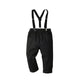 Black pants with suspenders on a white background