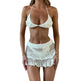 Beach Female Floating Flower Knitting Bikini - EX-STOCK Canada