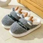 Christmas Shoes Winter Home Slippers Elk Soft Cozy Bedroom Slipper Slip On House Shoes - EX-STOCK CANADA