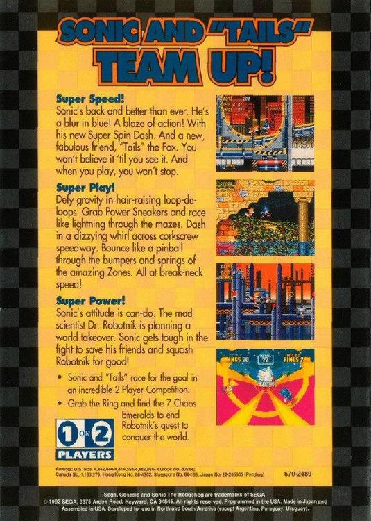SONIC THE HEDGEHOG 2 
