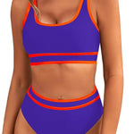 Bikini Tight-fitting Solid Color Swimsuit For Women - EX-STOCK Canada