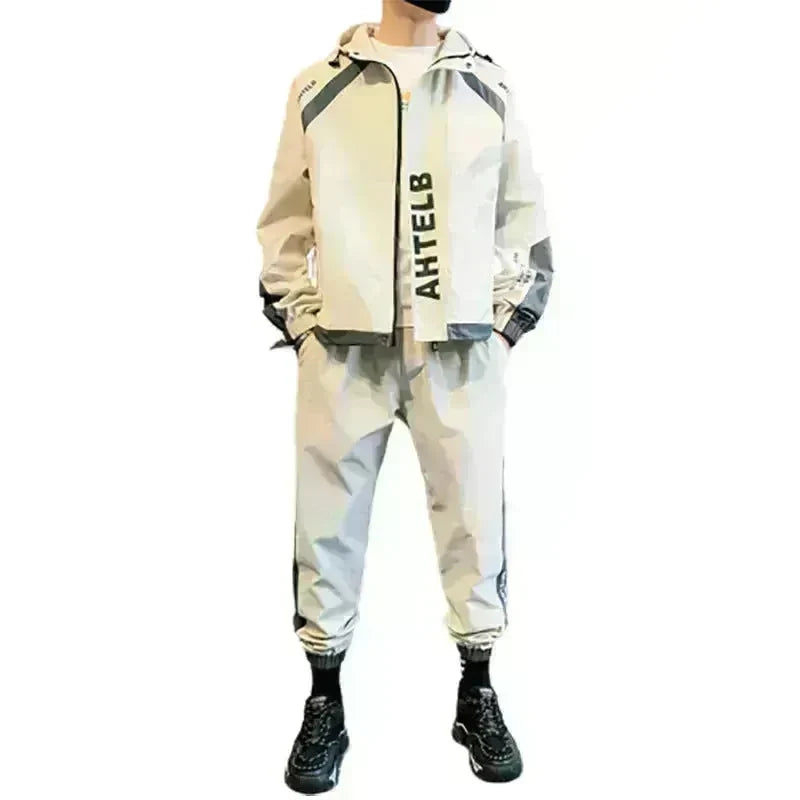 Autumn Casual Sportswear 2pcs suit Workwear Tracksuit Outfit for men - EX-STOCK CANADA