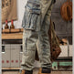 Sprin Autumn Retro Slim Fit Straight Leg Casual Distressed Denim Jeans Cargo Pant Men - EX-STOCK Canada