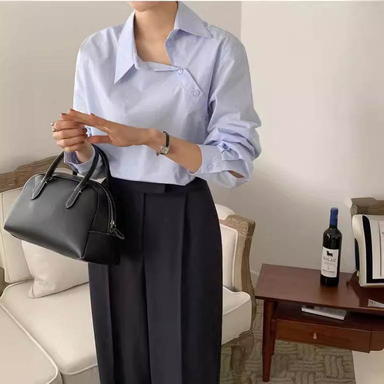 Professional Office Business Long sleeve cotton work shirt for women - EX-STOCK Canada