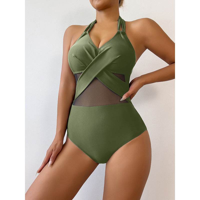 New Fashion One-piece Swimsuit Solid Color - EX-STOCK Canada