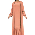 Elegant Two piece for ArabWomen Abaya Underwear dress and Kimono Abaya Open front Abaya for Middle Easter Arab Dubai Women - EX-STOCK Canada