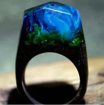 Handmade Magic Wooden Ring For Women Men Secret Forest Resin - EX-STOCK CANADA