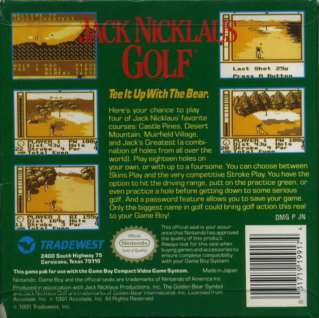Jack Nicklaus Golf 