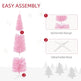 7' Pencil Christmas Tree, Slim Artificial Xmas Tree With Realistic Branches, Sturdy Metal Stand, Pink EX-STOCK Canada 