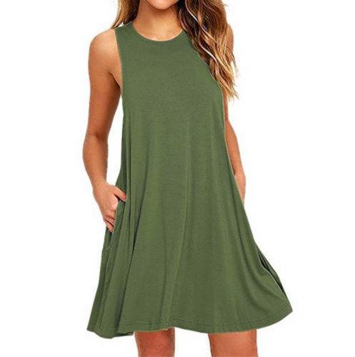 Casual Summer dress Women Pocket Dress Ladies beach mini dress - EX-STOCK Canada