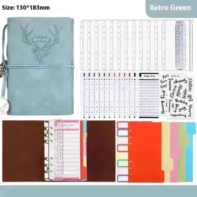 Notebook A6 Leather Loose-leaf Tally Book Note Pad  Memo Note Book - EX-STOCK CANADA
