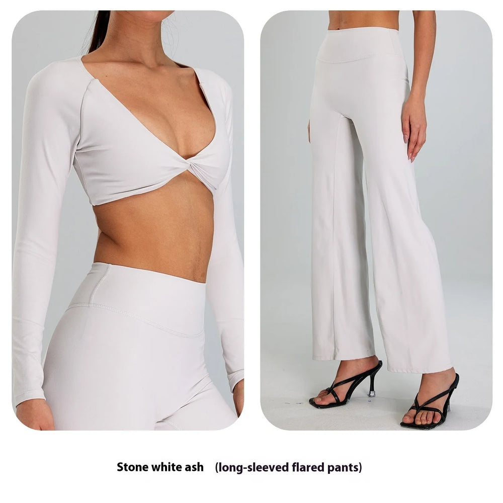 High-intensity Sports Suit Outdoor Running Nude Feel Workout Clothes Slimming High Waist - EX-STOCK CANADA
