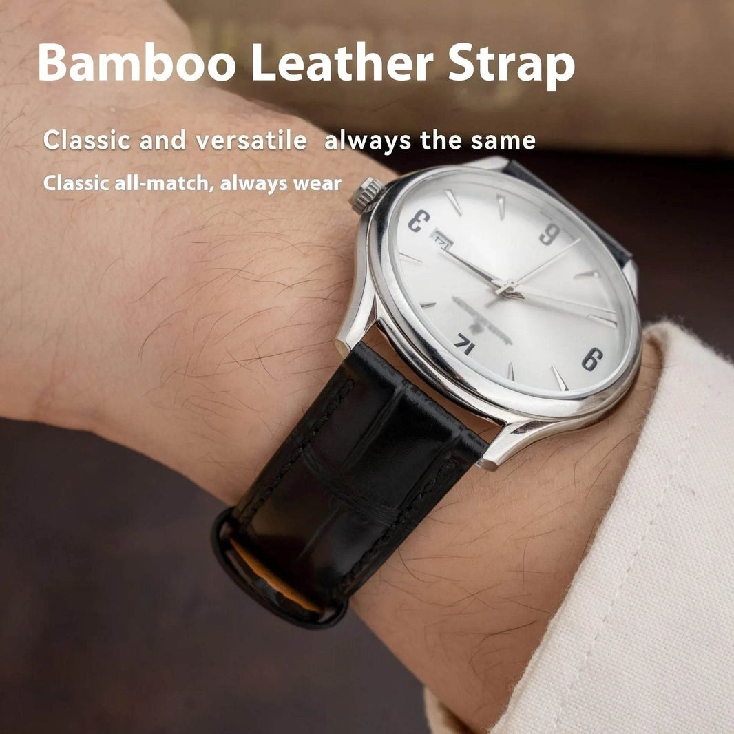 Bamboo Pattern Cow Leather Watch Strap Unisex - EX-STOCK Canada