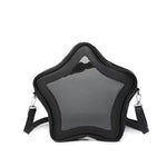 Star-Shaped Ita Crossbody Bag – Transparent Window PU Bag | 5 Colours
