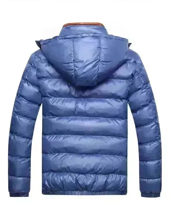Winter leather Puffer coat for men Hooded padded Winter jacket for men - EX-STOCK CANADA