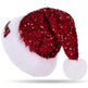Christmas Hat Red Paillette Bowknot Plush Decorative Hat EX-STOCK Canada 