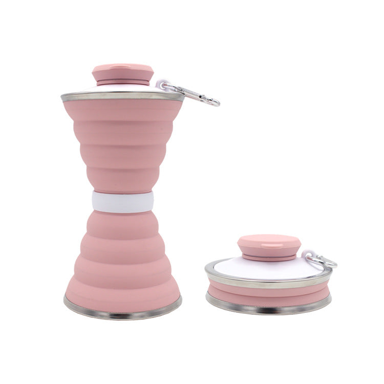 Bouteille d'eau en silicone de 500ML, pliable, étanche, portable, pour sportifs, voyage, randonnée, réutilisable, gadgets de cuisine 