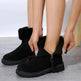 Warm Plush Boots Winter Fashion Side-Zipper Snow Boot For Women Outdoor Thickened Low-heeled Shoes - EX-STOCK CANADA