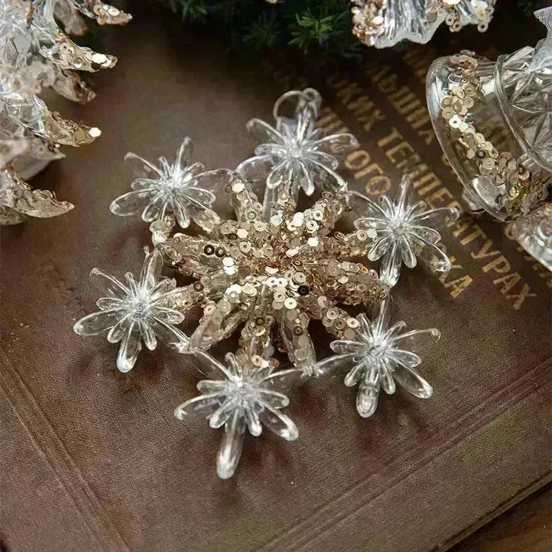 Christmas Decorations Sequins Acrylic Transparent Pendant - EX-STOCK CANADA