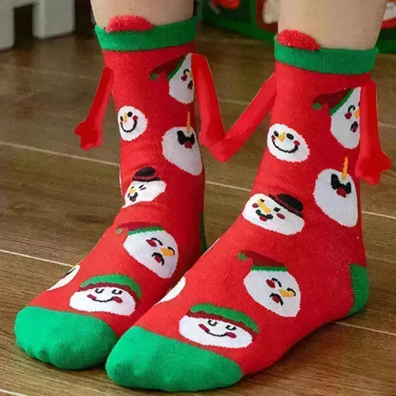 Christmas Stockings Autumn Winter Cotton Magnet Lodestone Hand Tube Socks - EX-STOCK CANADA