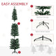 6FT Artificial Snow Dipped Christmas Tree Xmas Pencil Tree Holiday Home Indoor Decoration With Foldable Black Stand, Green EX-STOCK Canada 