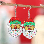 Funny Santa Claus Earrings Christmas Pendant Earrings Gift - EX-STOCK CANADA