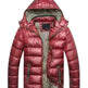 Winter leather Puffer coat for men Hooded padded Winter jacket for men - EX-STOCK CANADA
