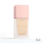 Sunscreen bottle with pink cap and beige body on a white background