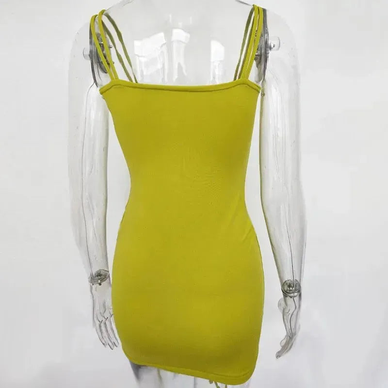 Articat Spaghetti Strap Sexy Backless Women Summer Dress Strapless Bodycon Bandage Party Dresses Vestidos Club Mini Dress - EX-STOCK CANADA