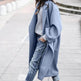 Lapel Single Breasted Women Winter Solid Woolen Trench Coat Long Jacket - EX-STOCK Canada