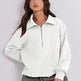 Women's Half Zipper Pullover Long Sleeve Sweatshirt - EX-STOCK CANADA