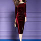 Velvet Married Daughter Wedding Dinner Evening Gown Female Hi Mother-in-law  Mother Dress EX-STOCK Canada 